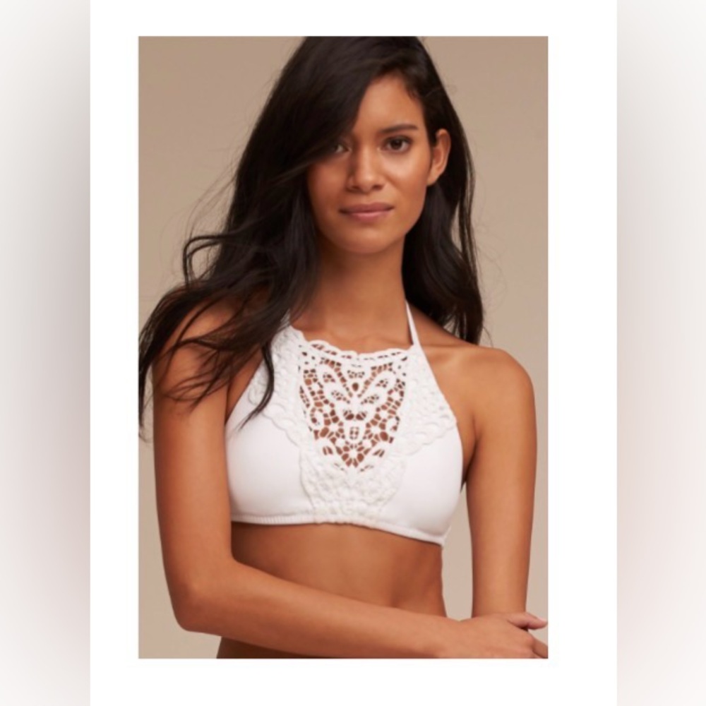 BHLDN X BECCA White Shari Bikini Top (M) & Bottom (S)